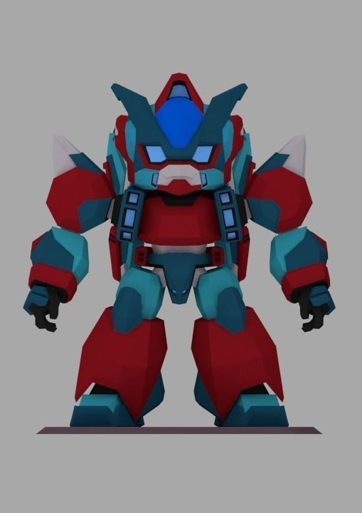 Super Mecha 7 - Jobozt of Code Name 12OB1 Low-poly 3D model_1