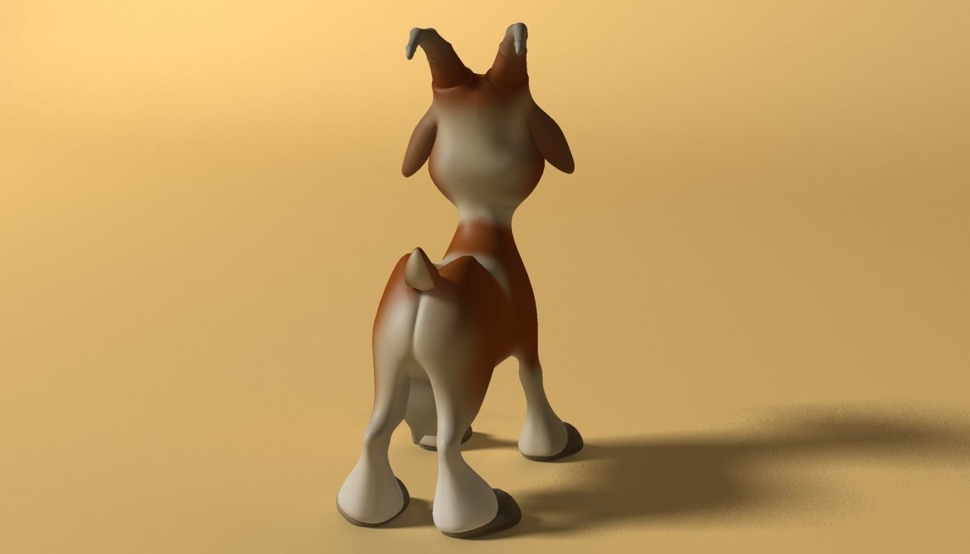 Cartoon Goat Rigged and Animated Low-poly 3D model_2