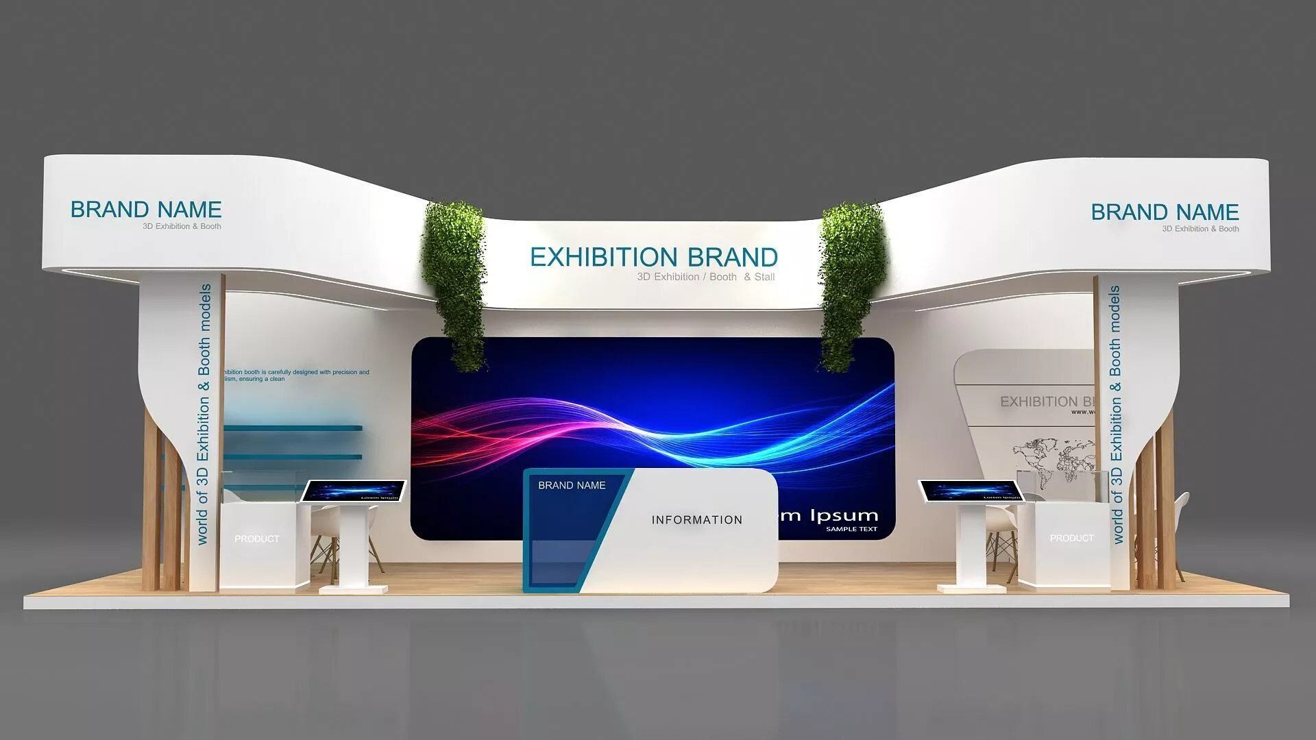 3d exhibition stall booth 3D model