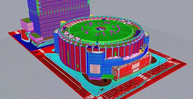 Madison Square Garden - New York City Exterior Low-poly 3D model 4