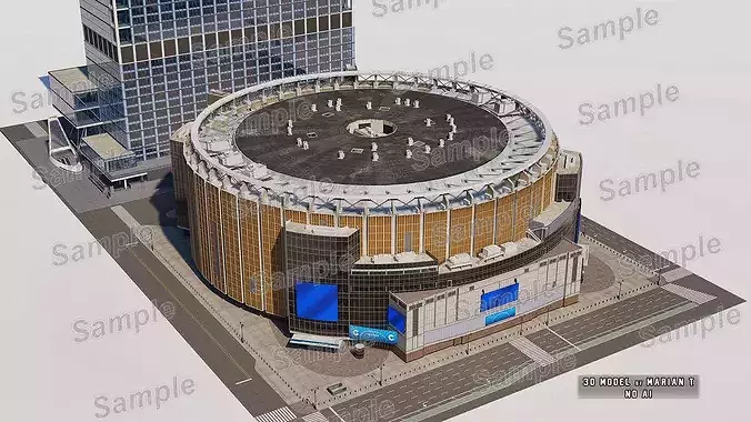 Madison Square Garden - New York City Exterior Low-poly 3D model