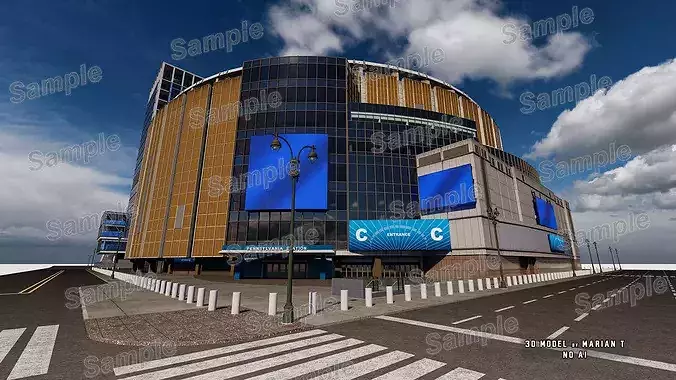 Madison Square Garden - New York City Exterior Low-poly 3D model 7