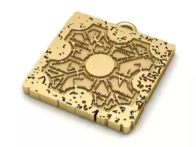 Pendant gold plated square