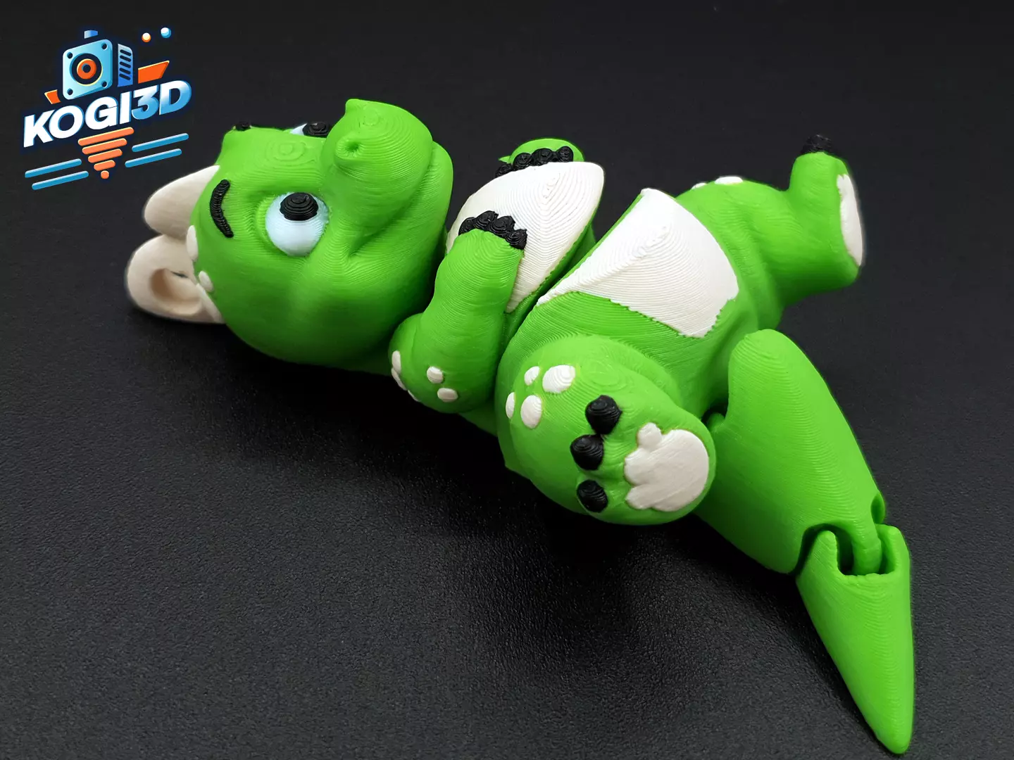 Cute Articulated Baby Dino STL 3D print model