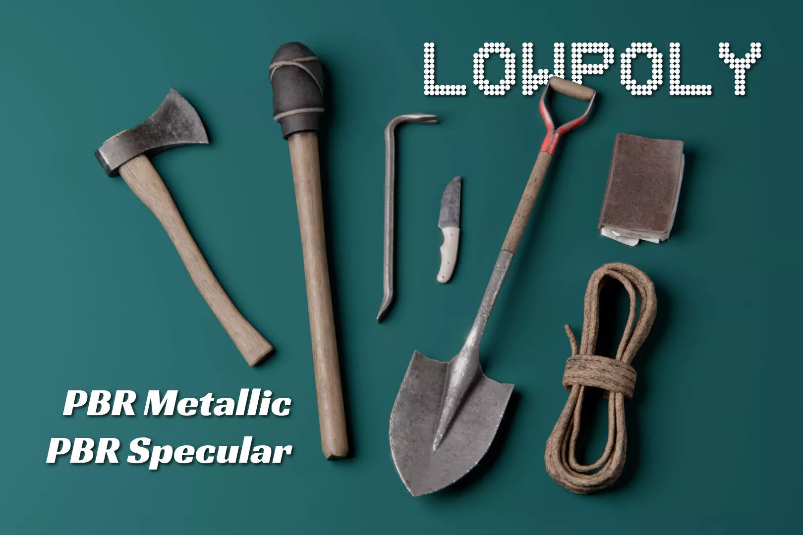 Survival Props - Tools Low-poly 3D model