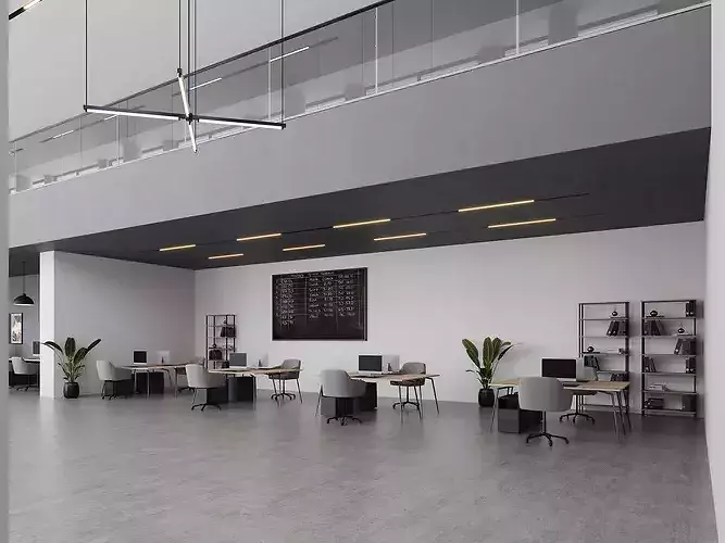 interior scene modern office 10 3D model 5