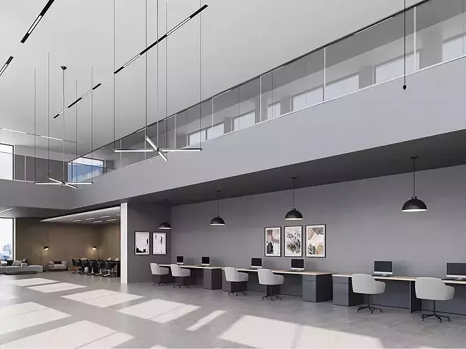 interior scene modern office 10 3D model 4