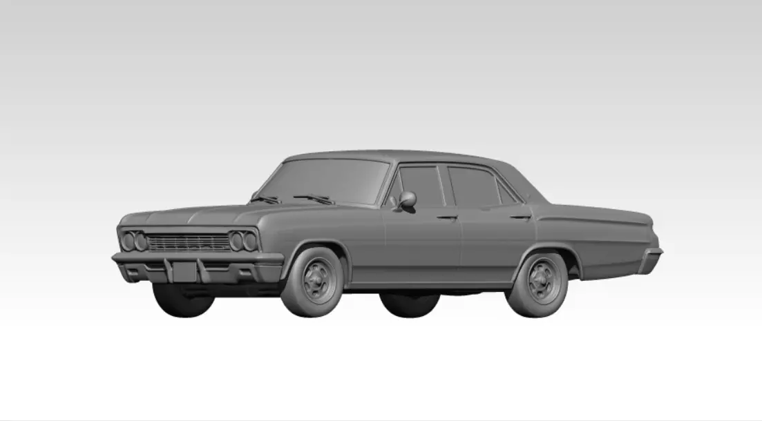 Classic Vintage Sedan 3D Car Model High Detail Printable Vehicle 3D print model