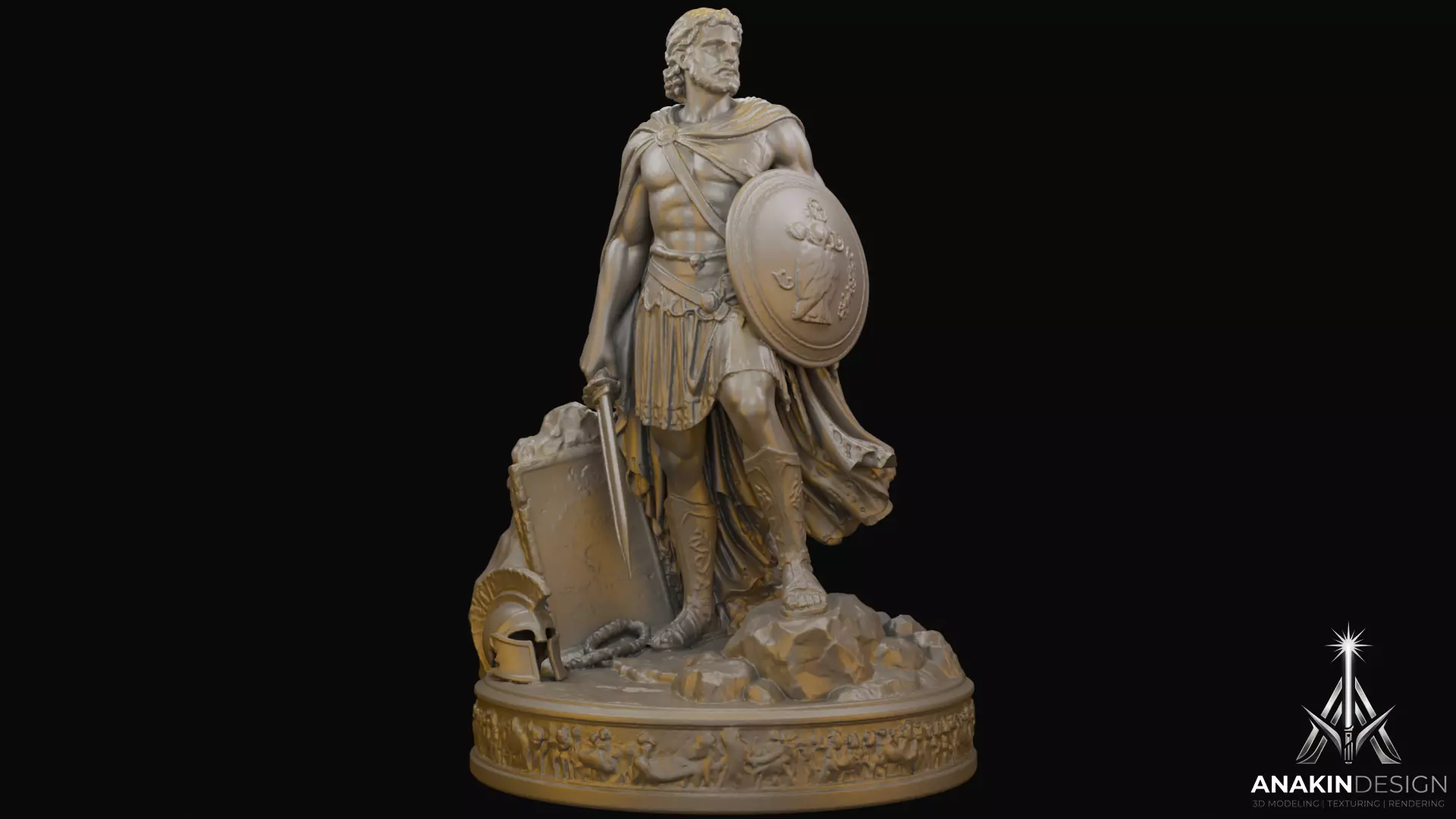 The Epic Journey of Odysseus Statue 3D Print Model 3D print model