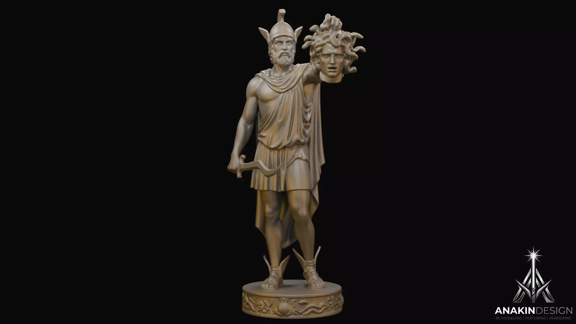 Perseus with the Head of Medusa Statue 3D Print Model 3D print model