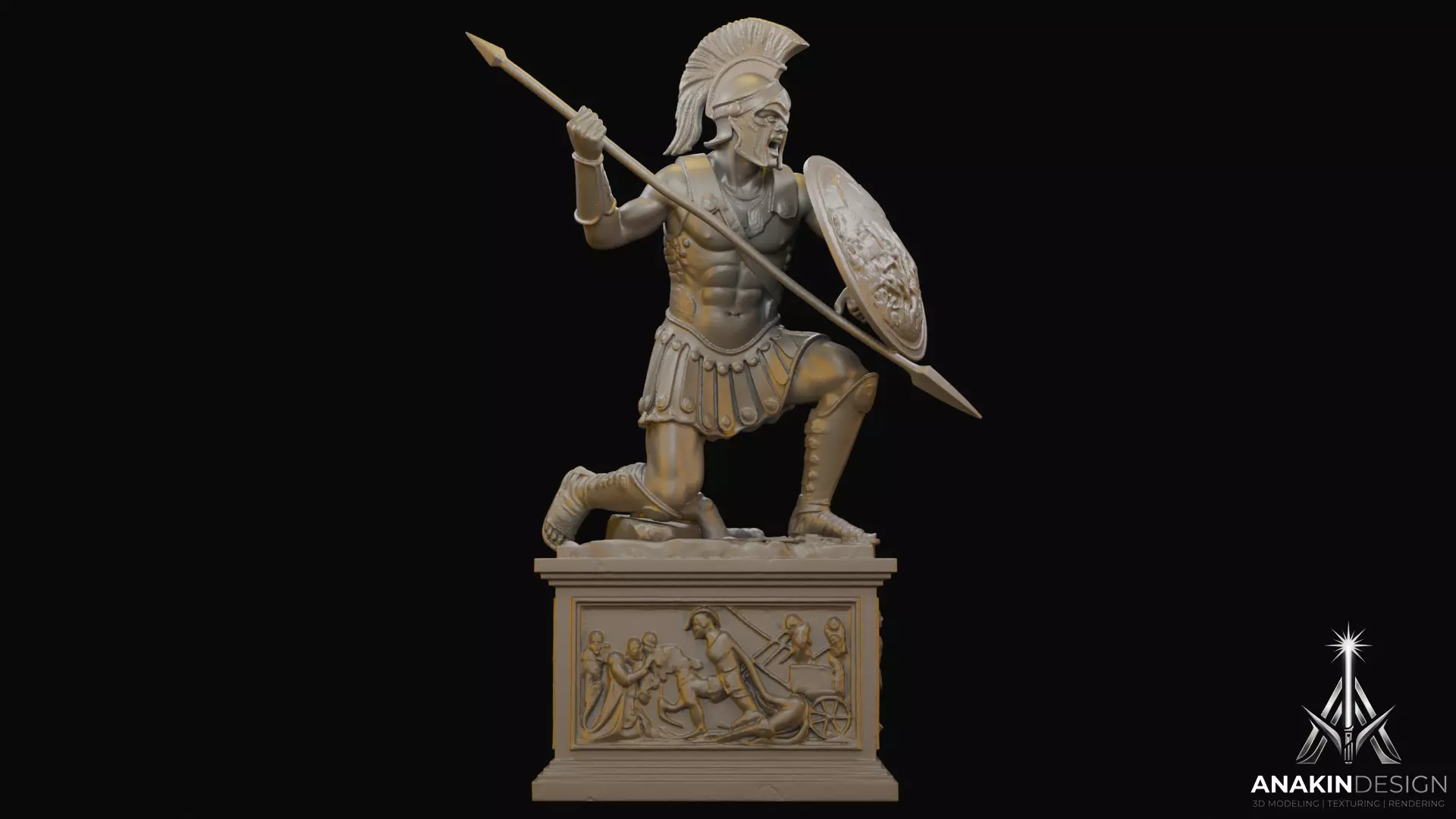 Hector Prince of Troy Statue 3D Print Model 3D print model