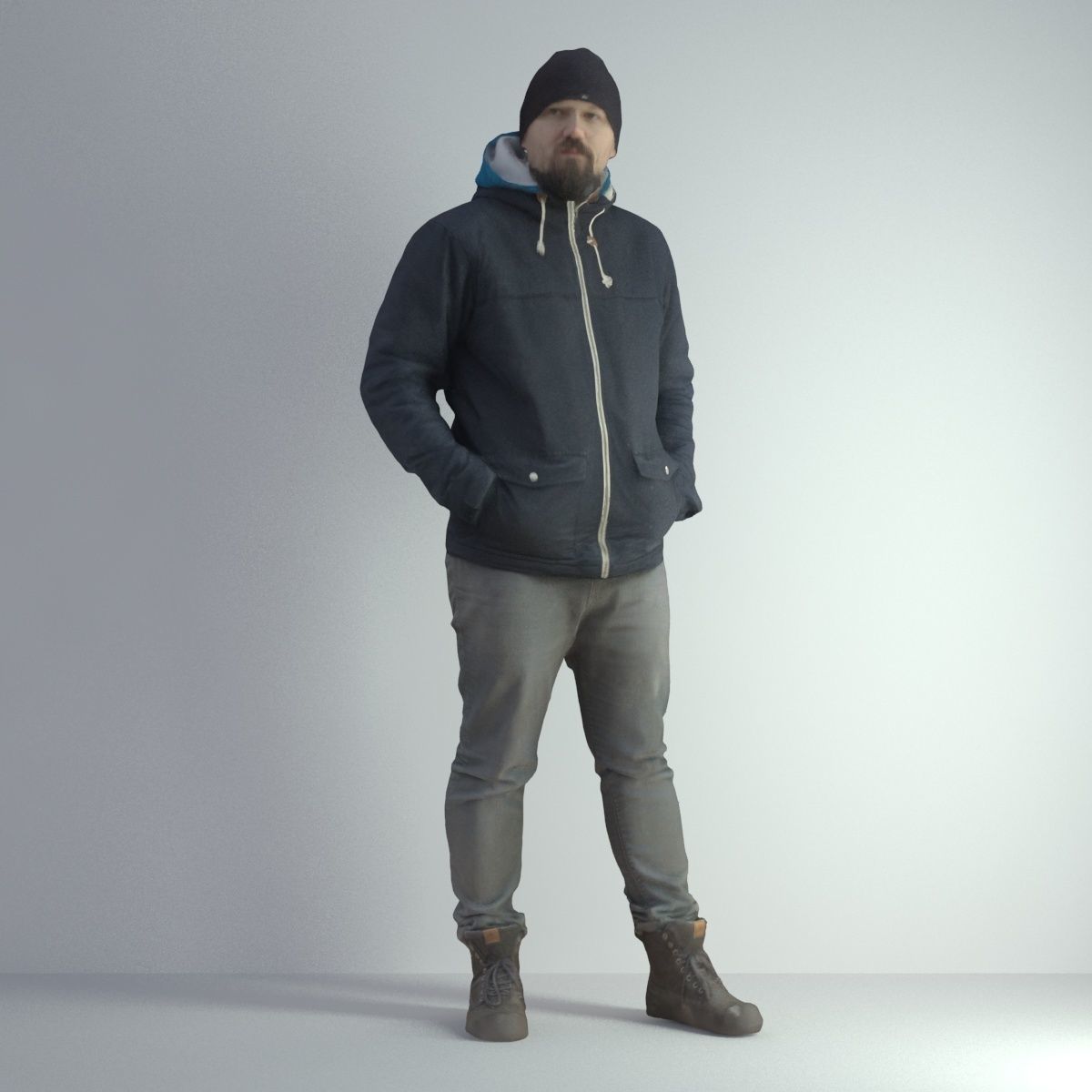 3D Scan Man Winter 001 3D model_8