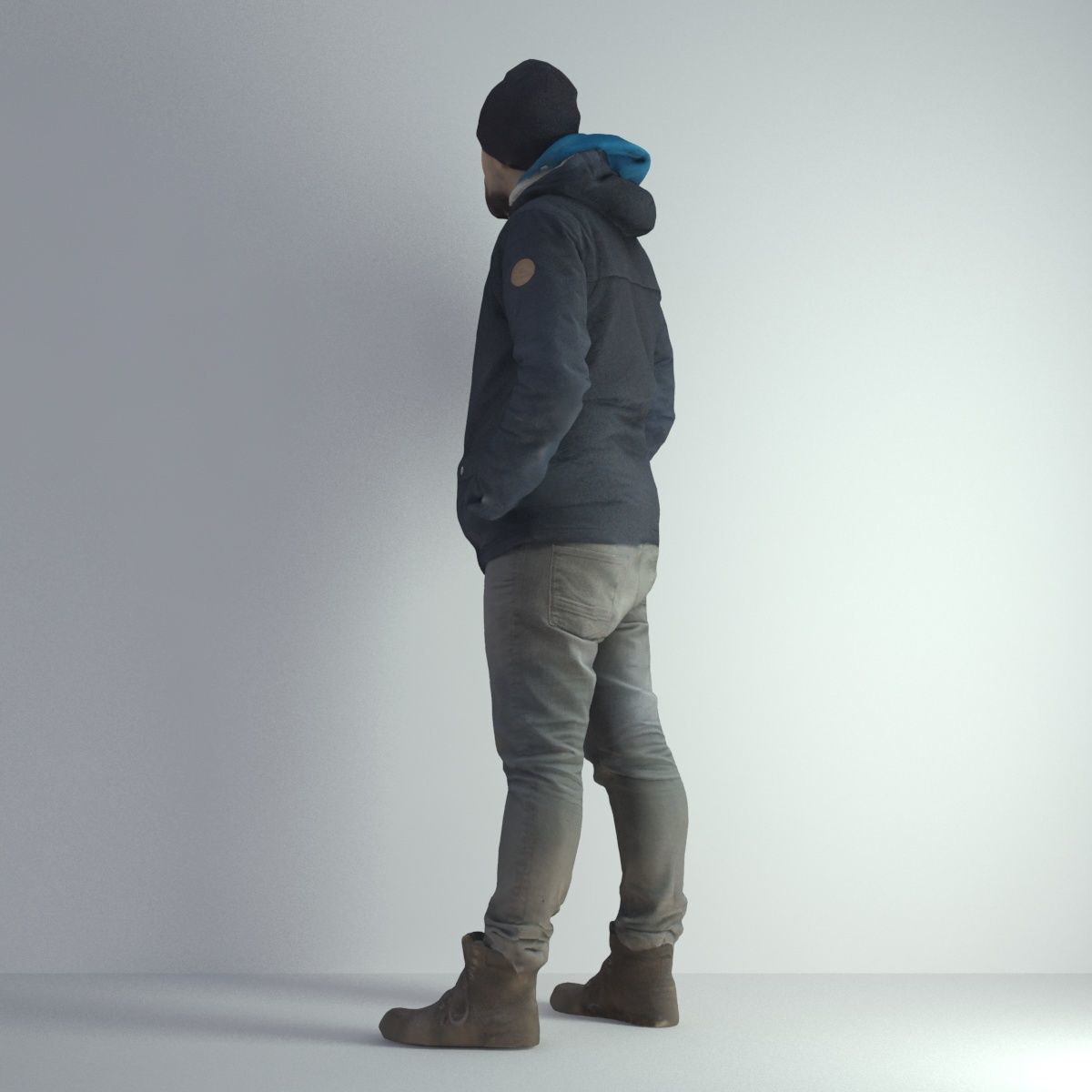 3D Scan Man Winter 001 3D model_30