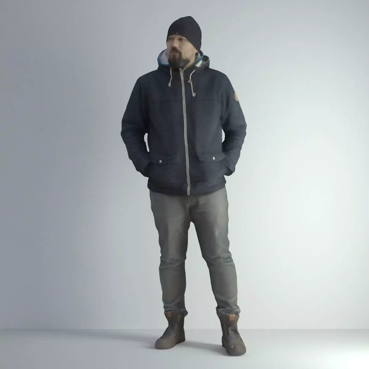 3D Scan Man Winter 001 3D model_0