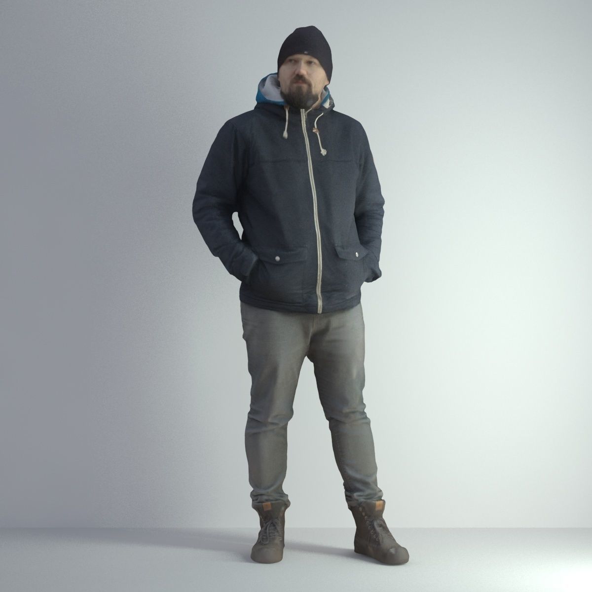 3D Scan Man Winter 001 3D model_7