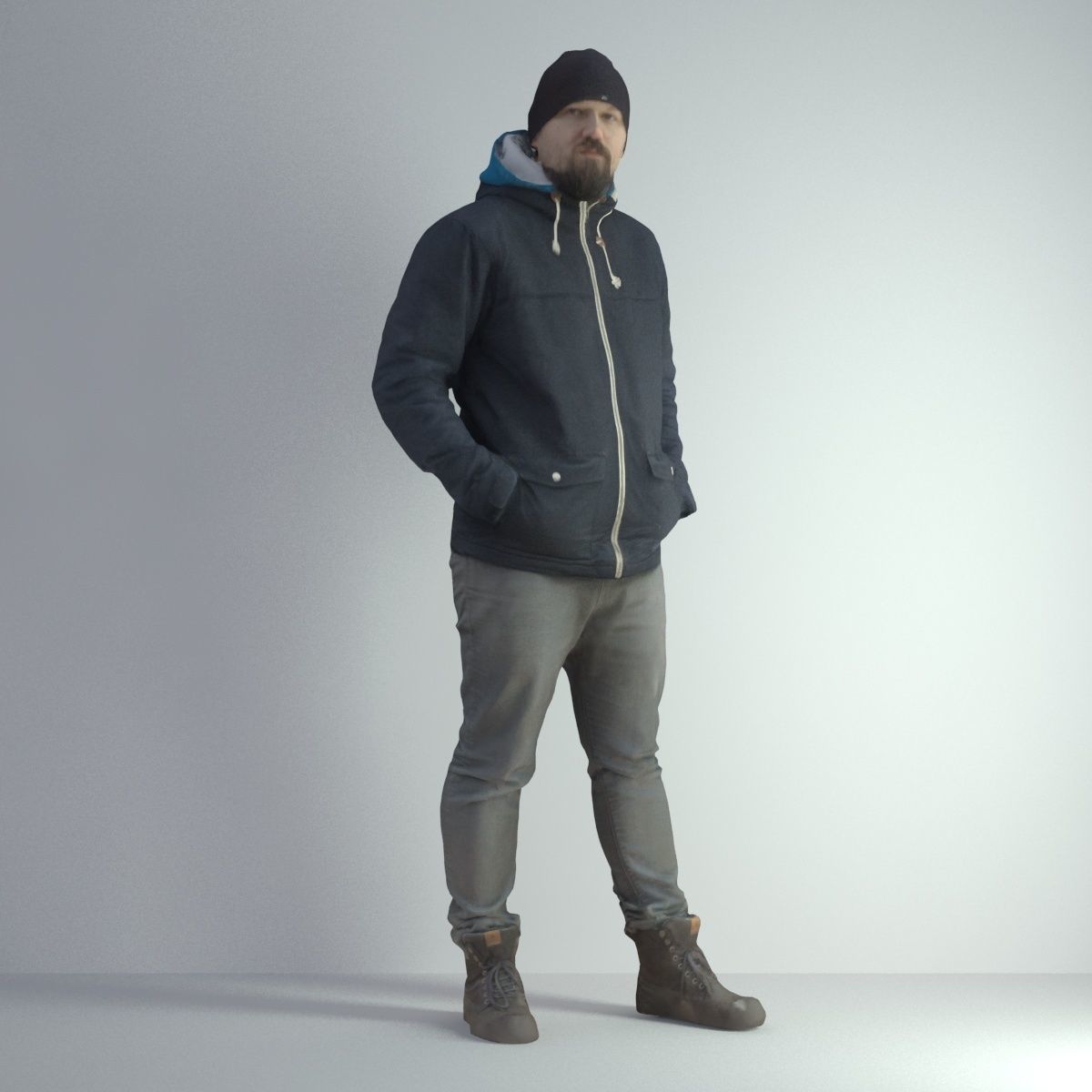 3D Scan Man Winter 001 3D model_9