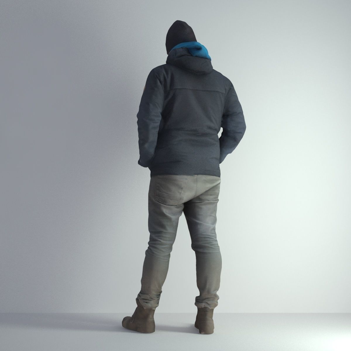 3D Scan Man Winter 001 3D model_2