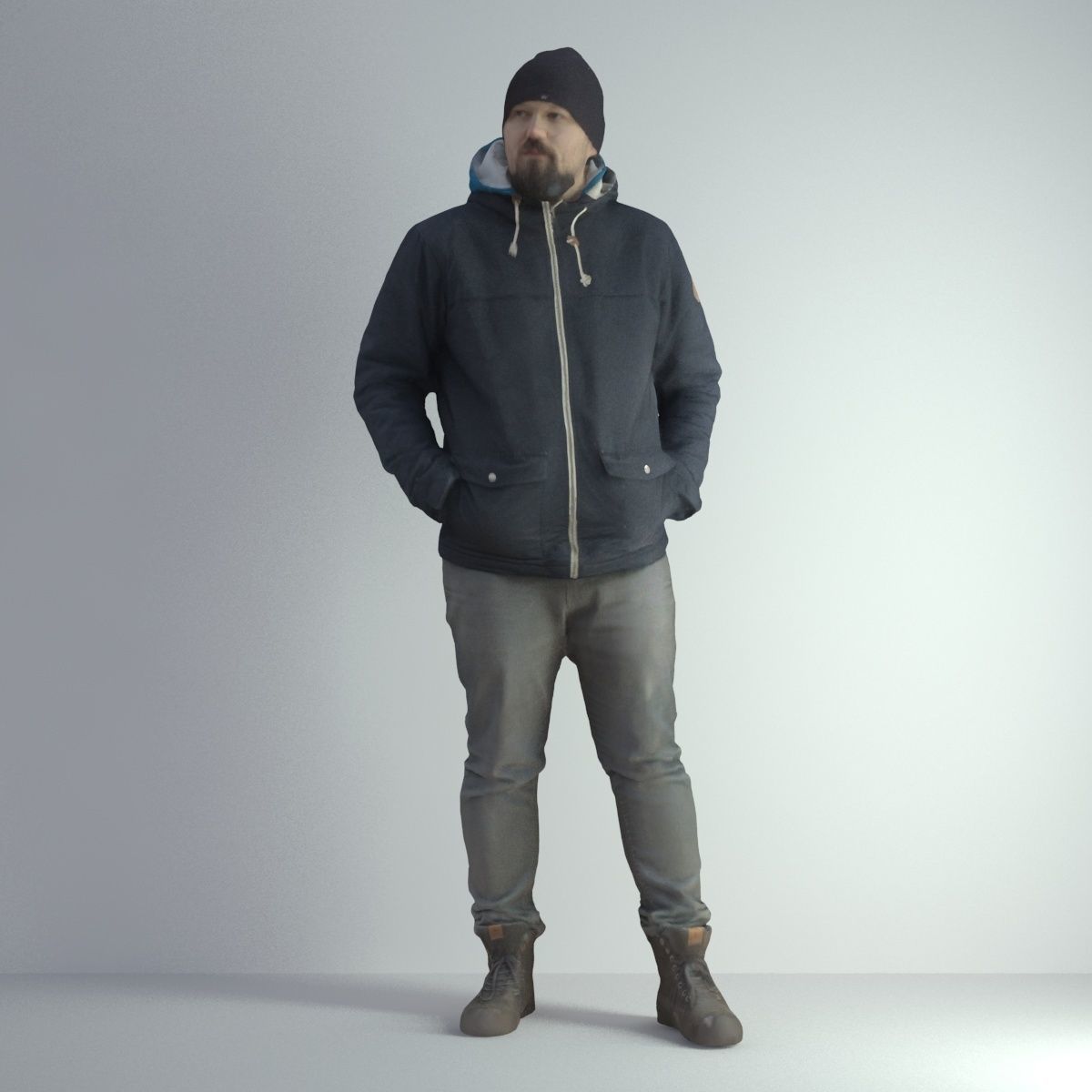 3D Scan Man Winter 001 3D model_6