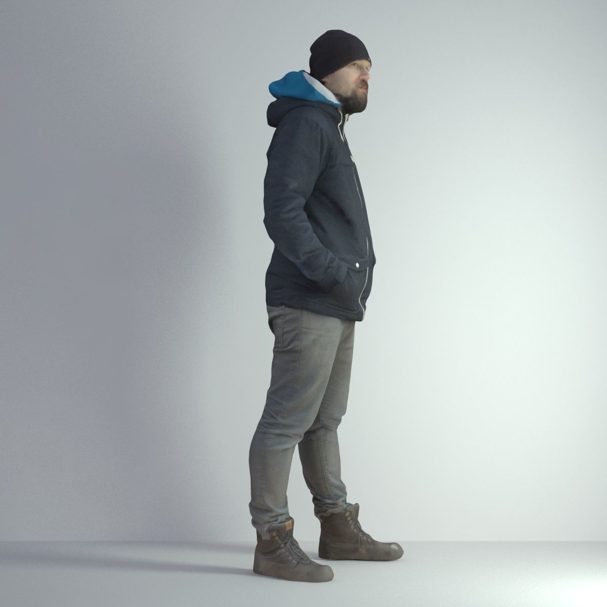 3D Scan Man Winter 001 3D model_13