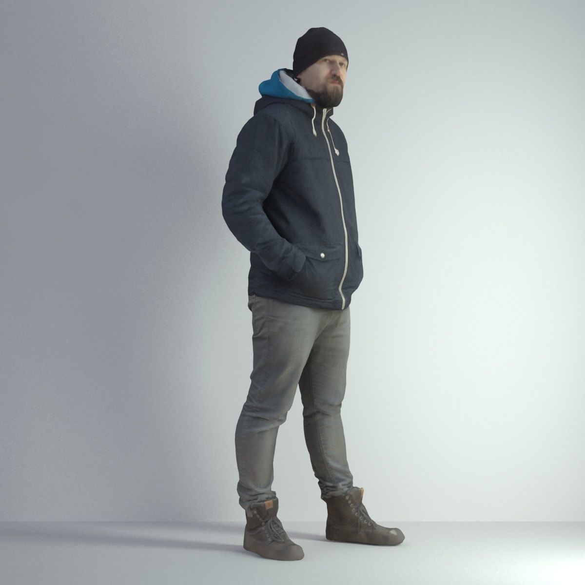 3D Scan Man Winter 001 3D model_11