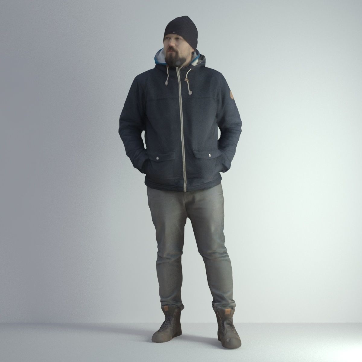 3D Scan Man Winter 001 3D model_5