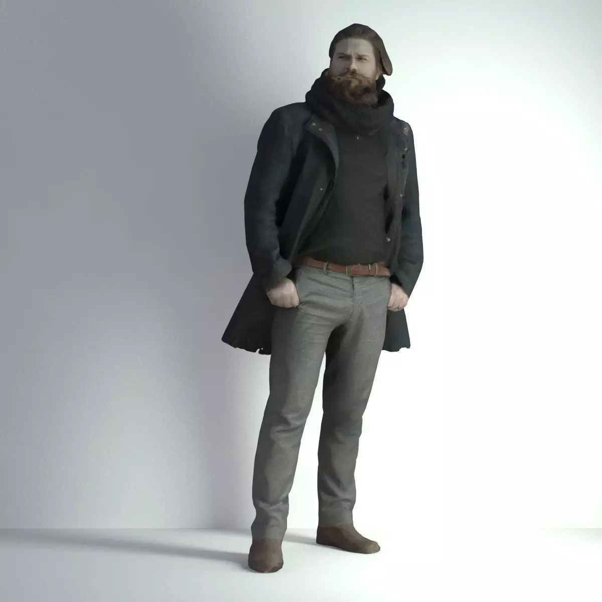 3D Scan Man Winter 002 3D model