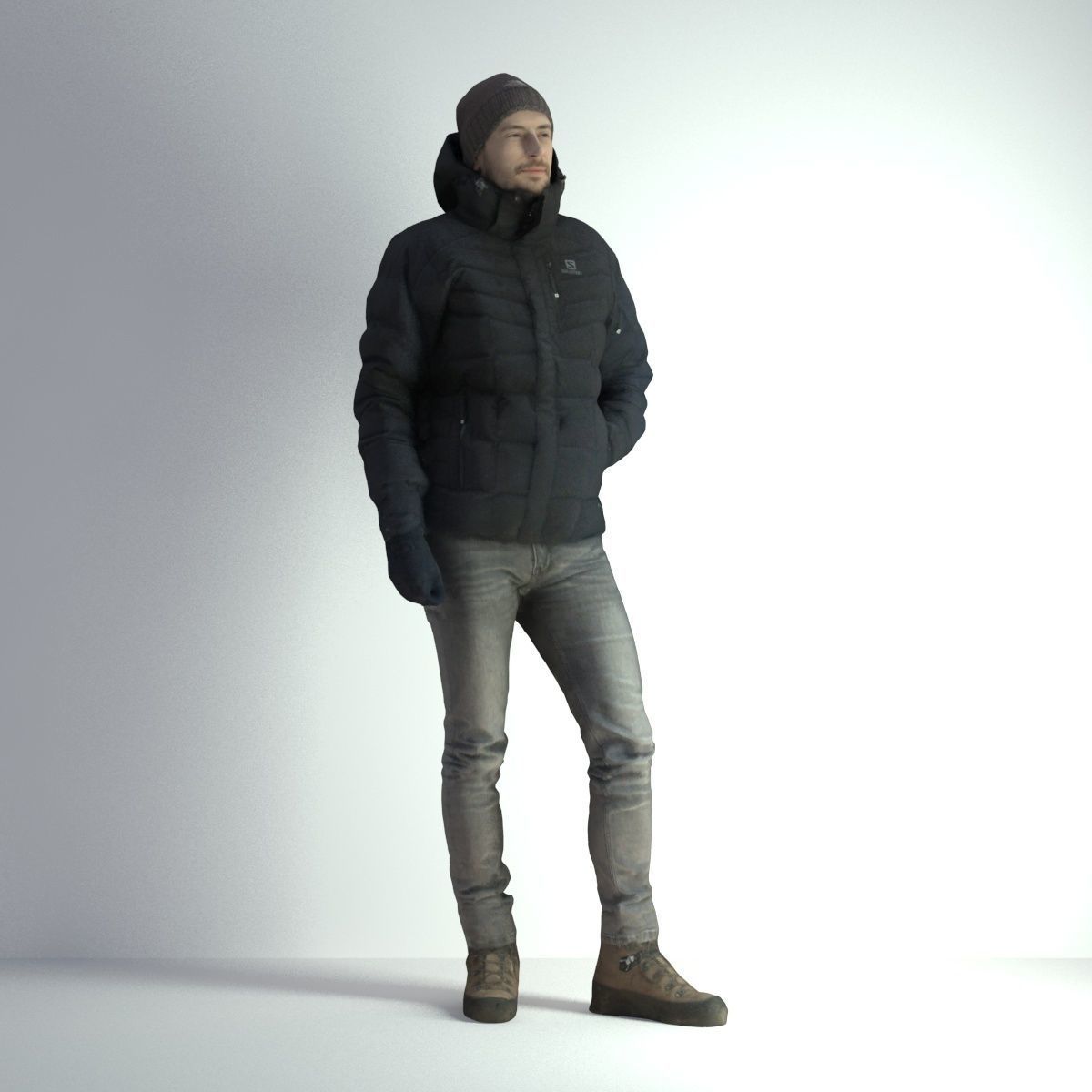 3D Scan Man Winter 003 3D model_9