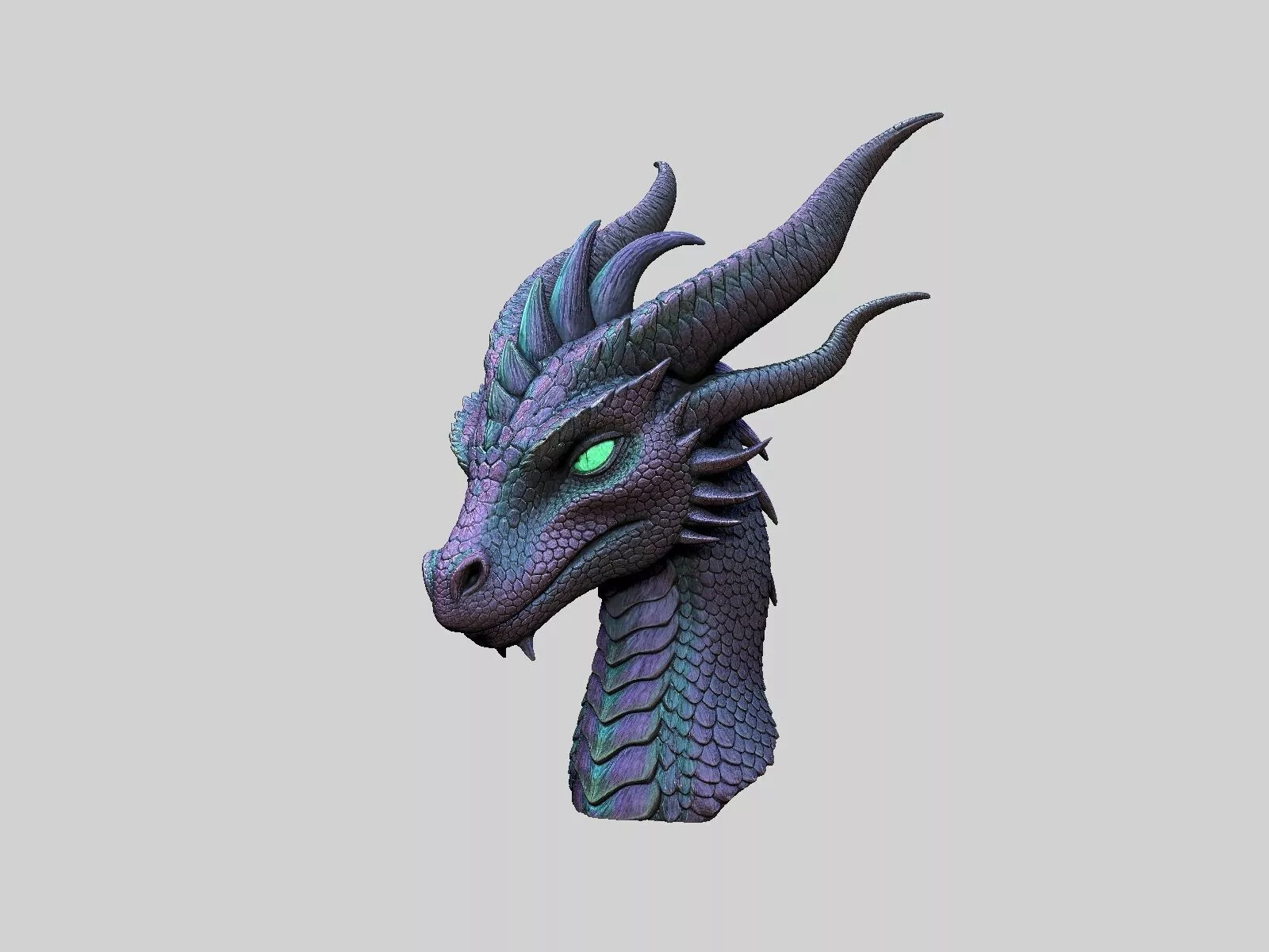 Astral Dragon Bust 3D Printable Fantasy DND Prop 3D print model