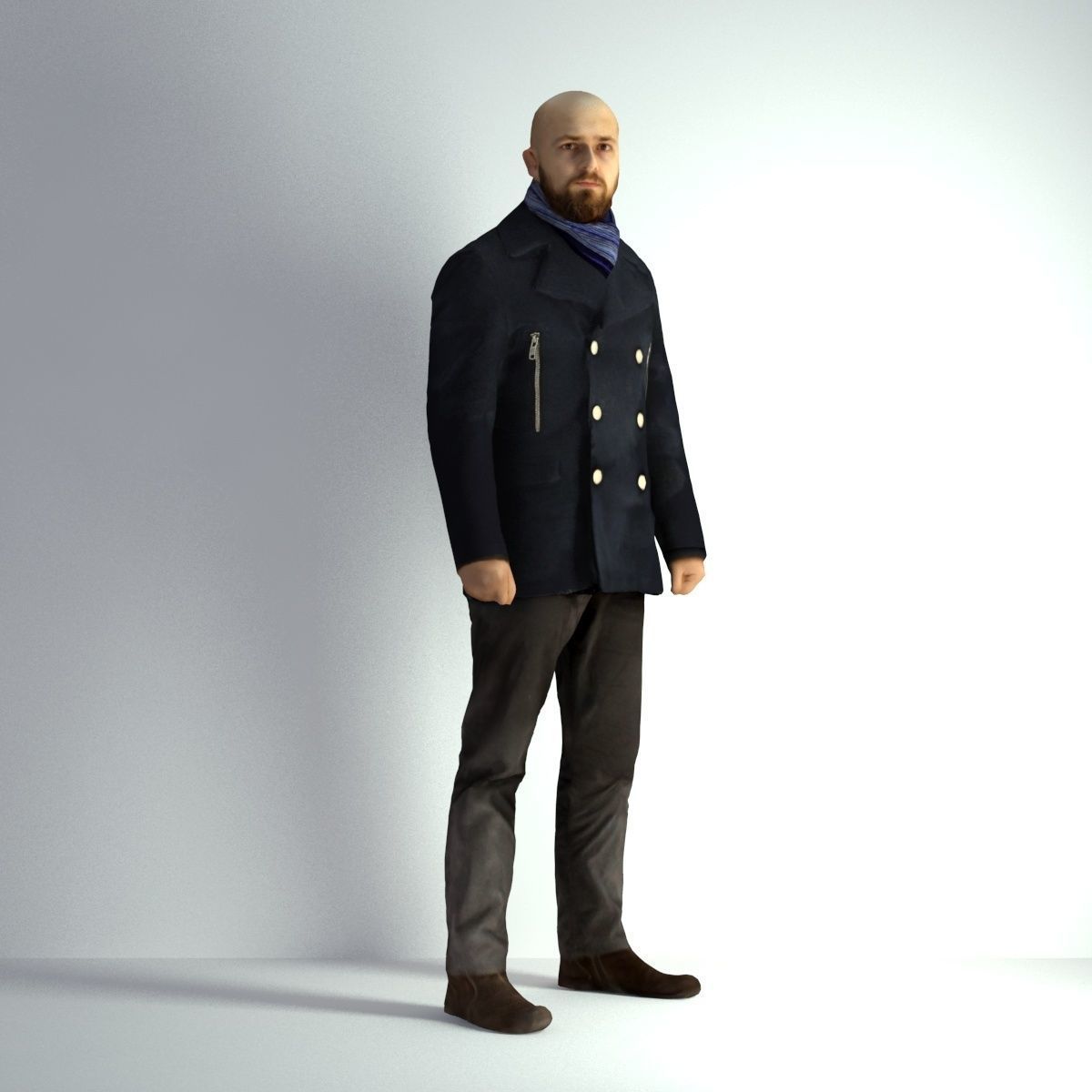 3D Scan Man Winter 005 3D model_6