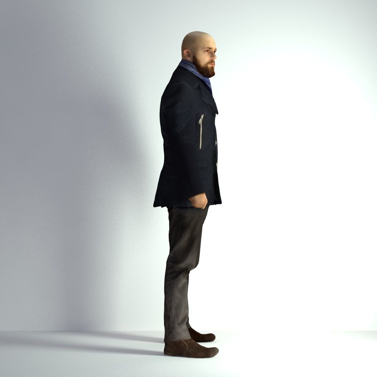 3D Scan Man Winter 005 3D model_10