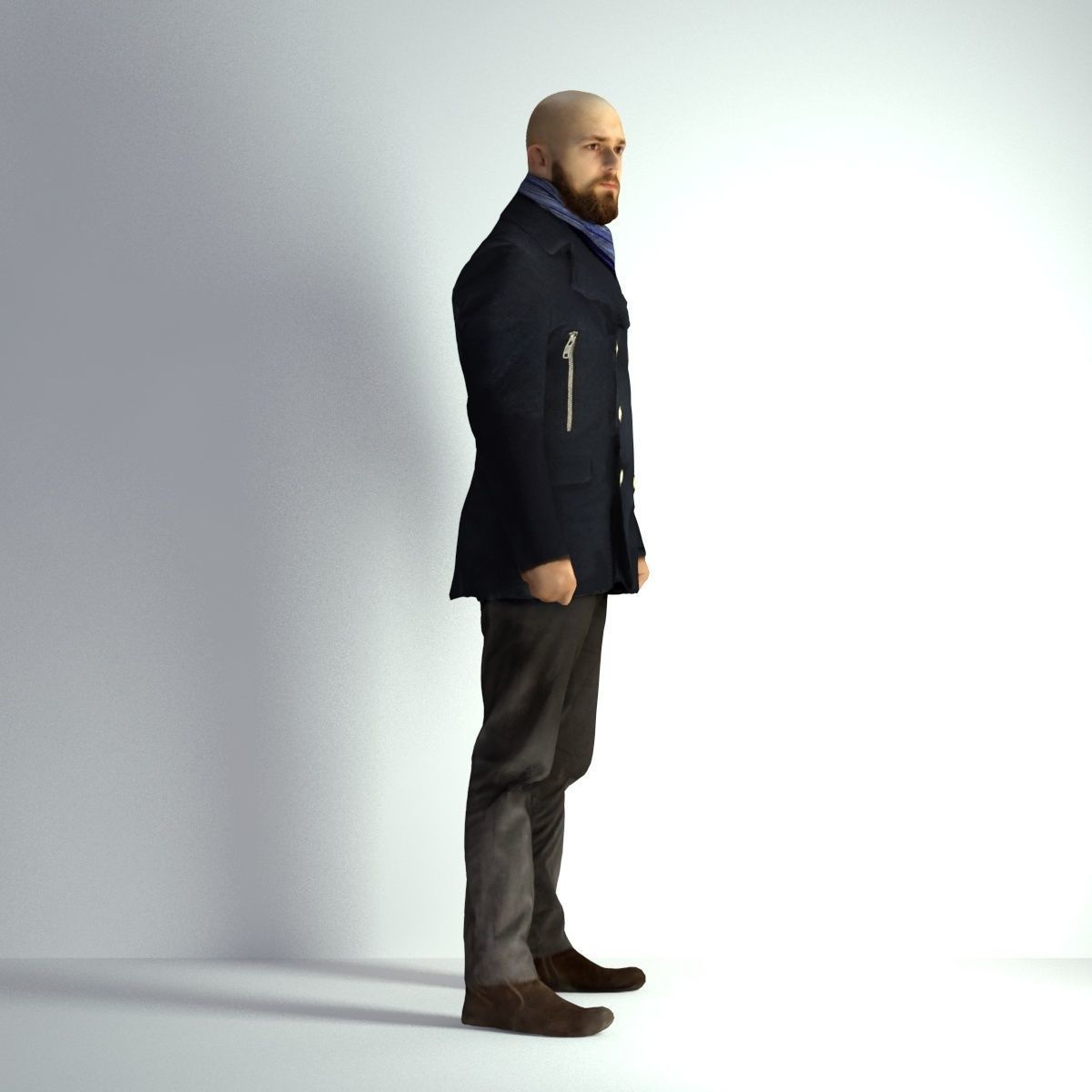 3D Scan Man Winter 005 3D model_9