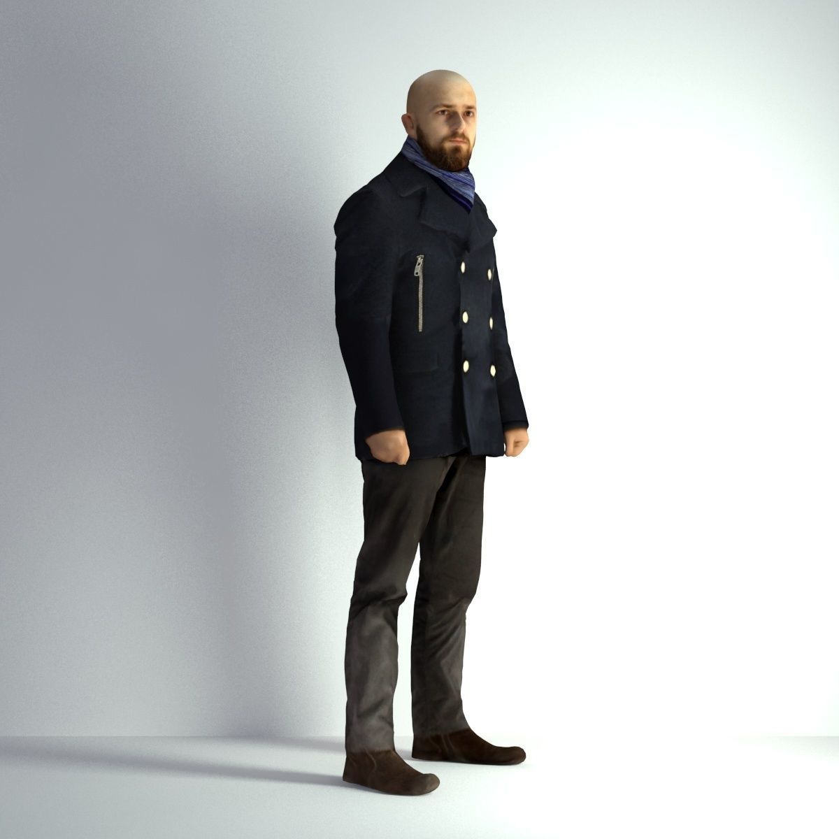 3D Scan Man Winter 005 3D model_7