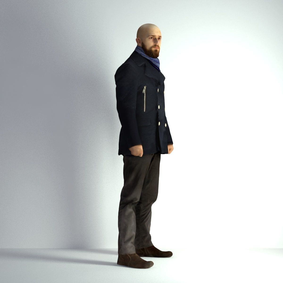 3D Scan Man Winter 005 3D model_8