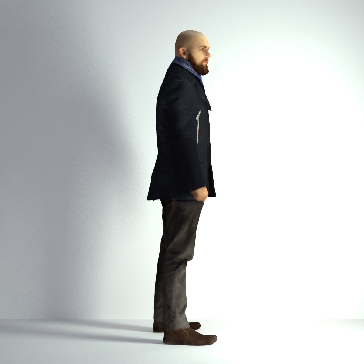 3D Scan Man Winter 005 3D model_11