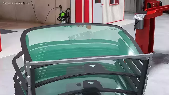 Rear Glass Automobile 3D model 3