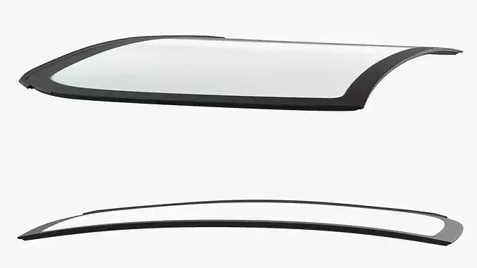 Rear Glass Automobile 3D model 6