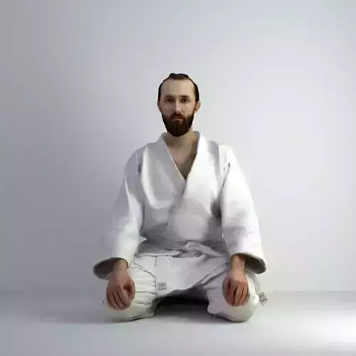 3D Scan Man Sport Taekwondo 007