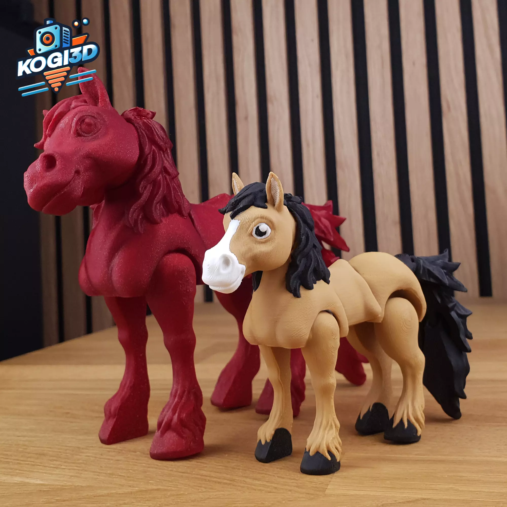 Print in Place Articulated Horse Model 3D print model