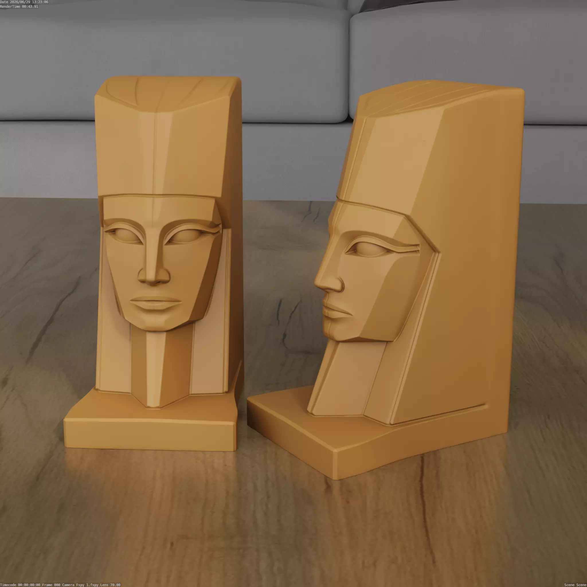 Pharaoh Bookend 3D Print Model 3D print model