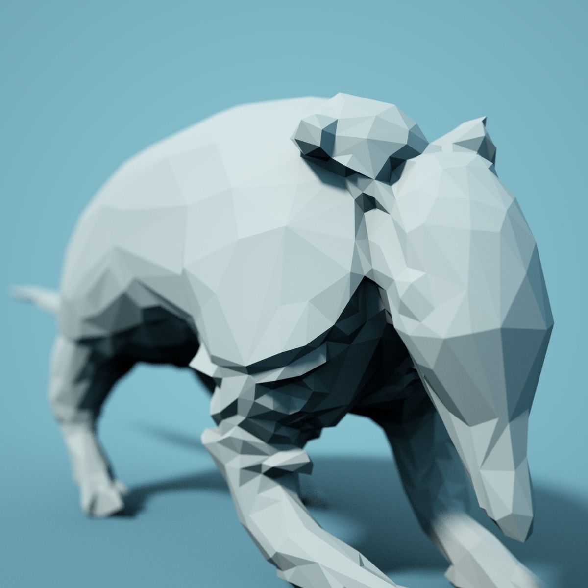 Low Poly Armadillo Model 3D print model_2