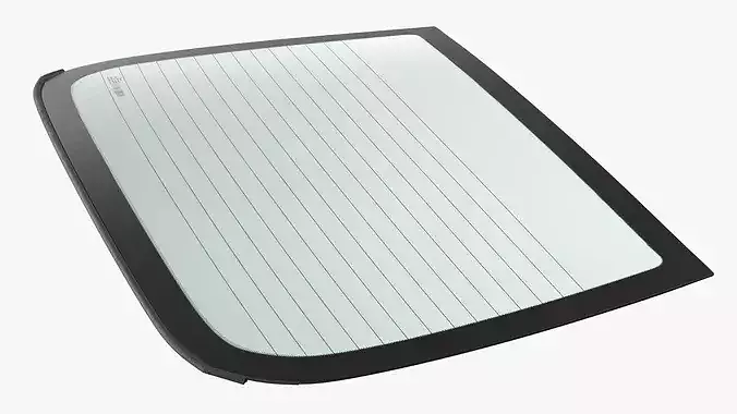 Car Rear Glass 3D model 7