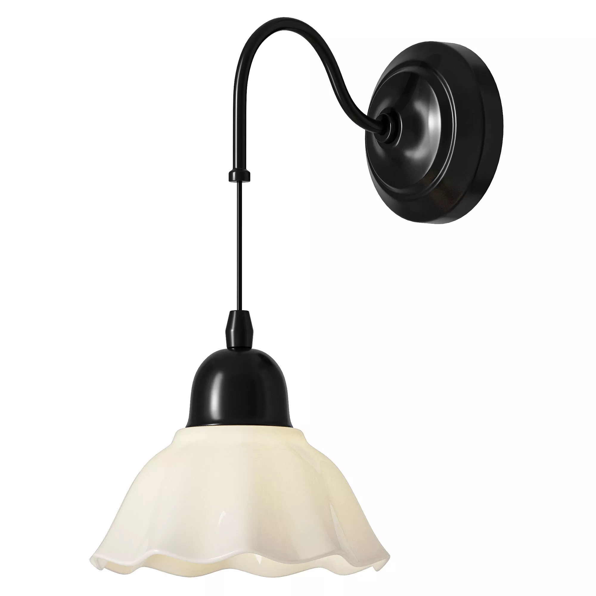 Cazelle Vintage Floral Wall Lamp 3D model