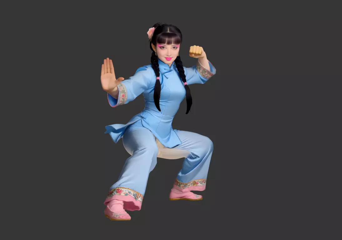 C114 - Scene - Traditional Chinese Martial Arts Costumes 3D model