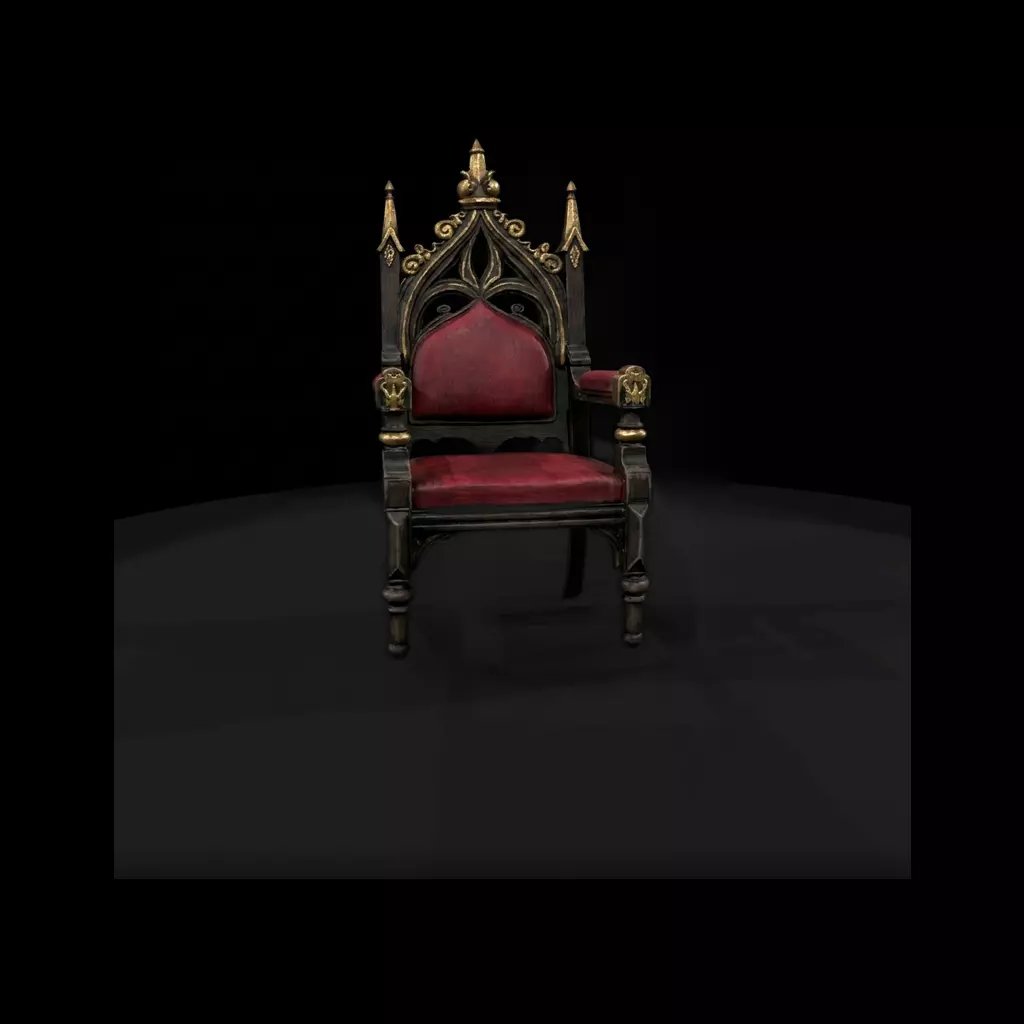 1-87 HO Neo Gothic Throne Armchair Printable STL 3D print model