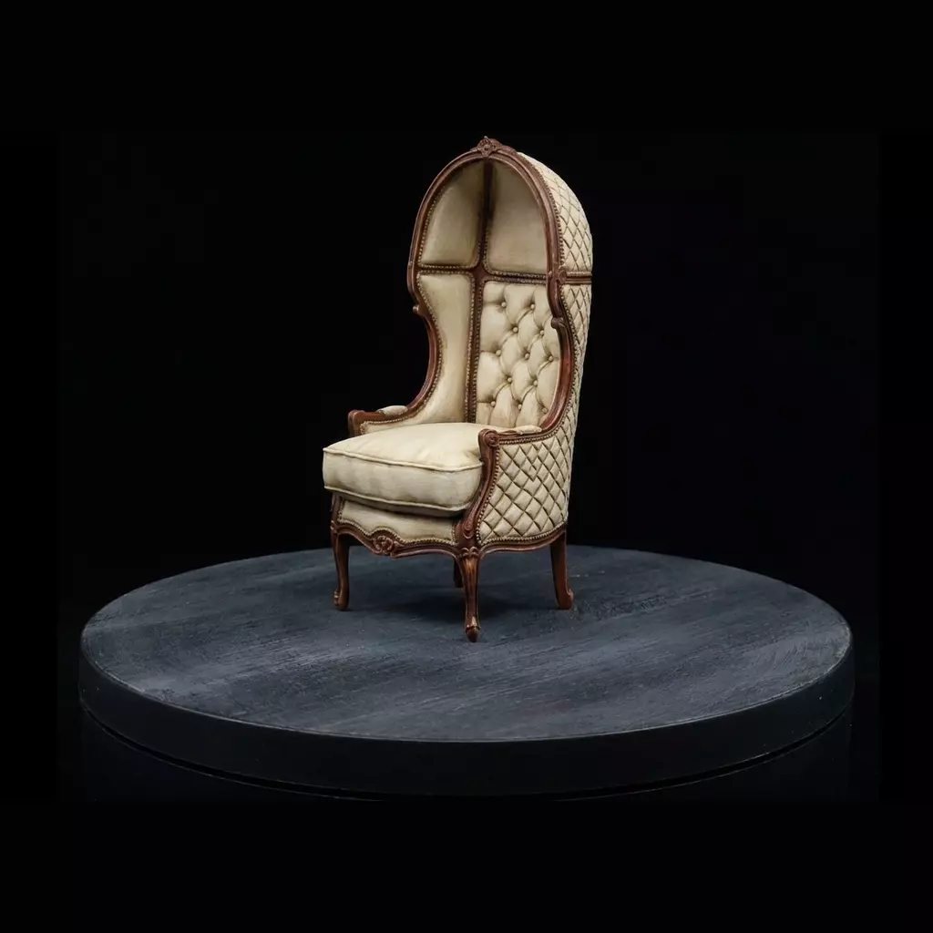 HO Neoclassical Balloon Back Chair Printable STL 3D print model