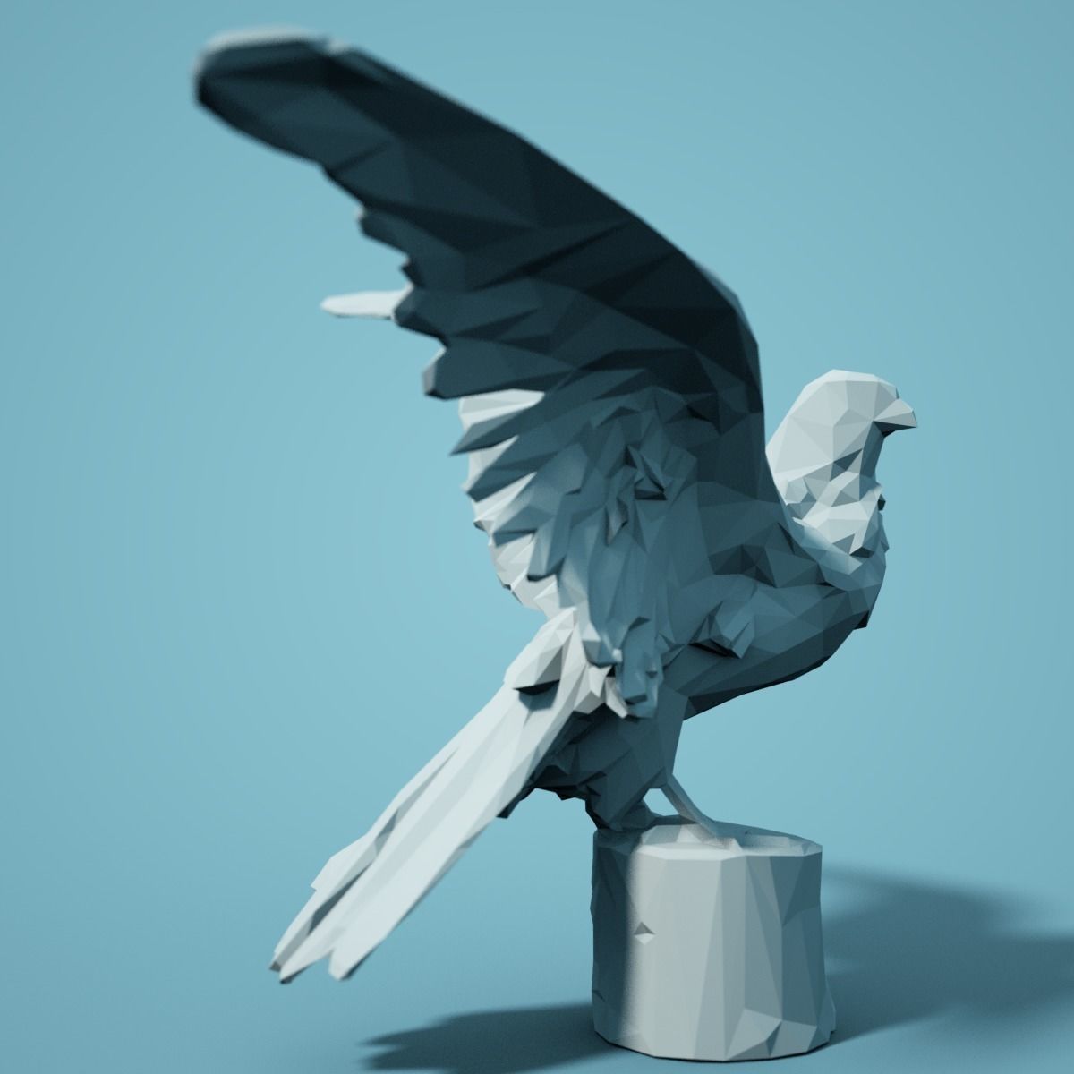 Falcon Low Poly Bird 3D print model