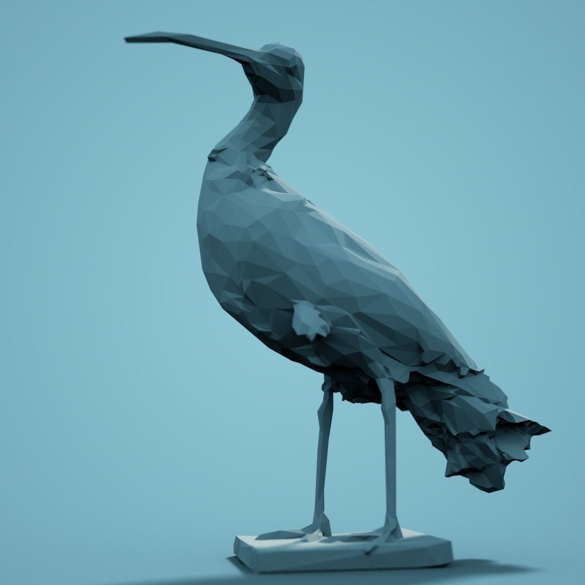 Wulp Low Poly Bird 3D print model_3