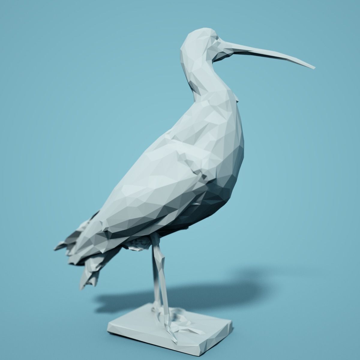 Wulp Low Poly Bird 3D print model_0