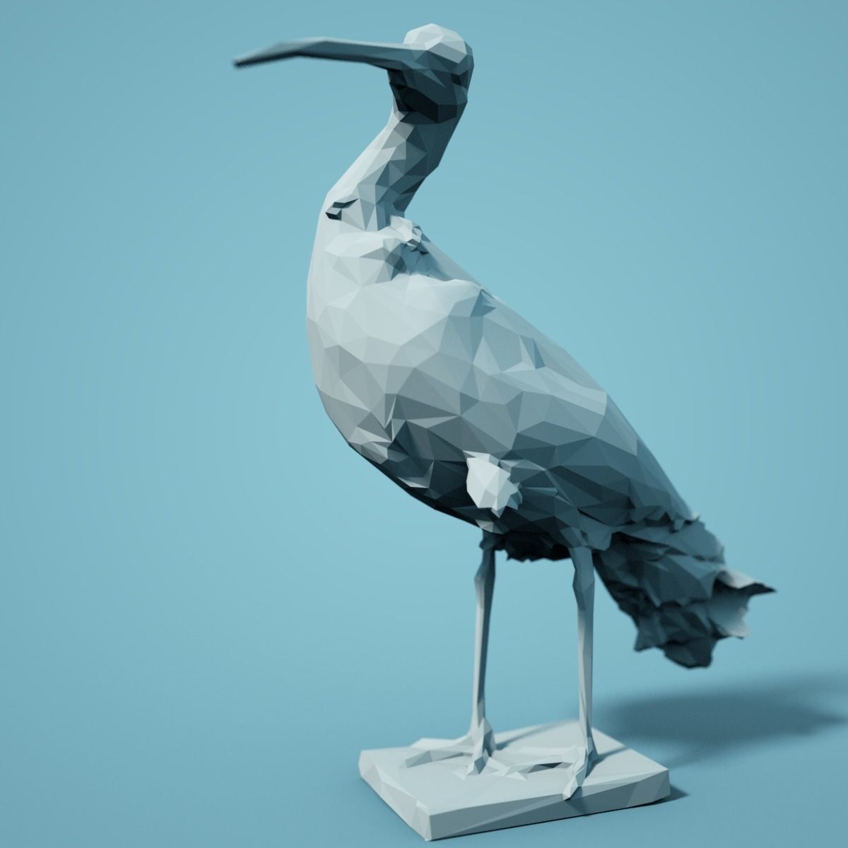Wulp Low Poly Bird 3D print model_1