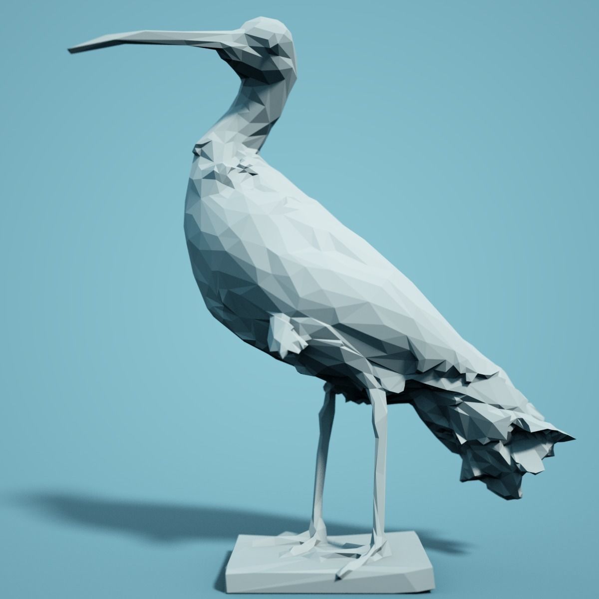 Wulp Low Poly Bird 3D print model_2